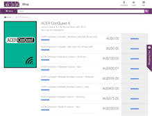 Tablet Screenshot of conquest-sales.acer.edu.au