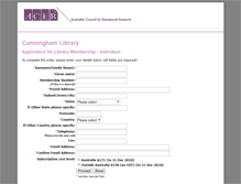 Tablet Screenshot of library.acer.edu.au